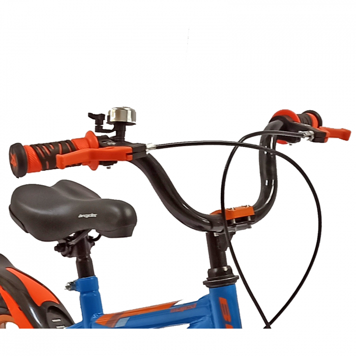 Bicicleta copii 12" BR Jasper, albastru/portocaliu, varsta 2-4 ani [3]