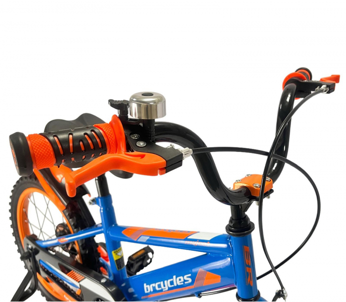 Bicicleta copii 16" BR Jasper, albastru/portocaliu, varsta 4-6 ani [4]