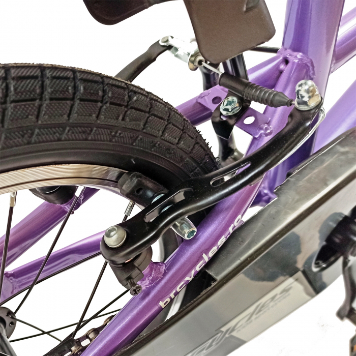 Bicicleta copii 16" BR Kids Sports, mov, varsta 4-6 ani [4]