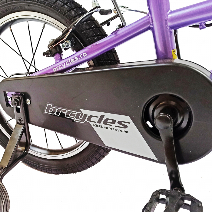 Bicicleta copii 16" BR Kids Sports, mov, varsta 4-6 ani [7]