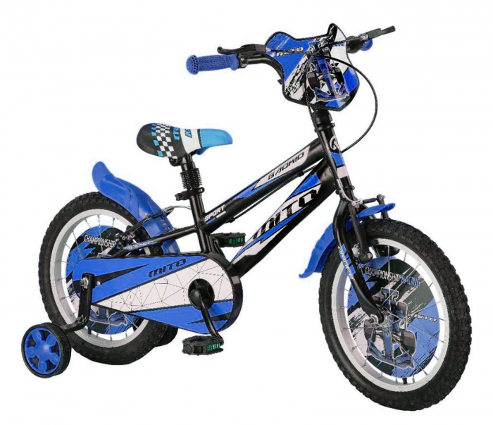 Bicicleta copii 16" MITO BadKid Racing, albastru, varsta 4-6 ani [1]