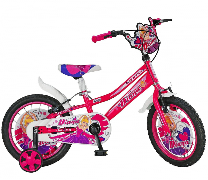 Bicicleta copii 16" MITO Diana, violet, varsta 4-6 ani [1]