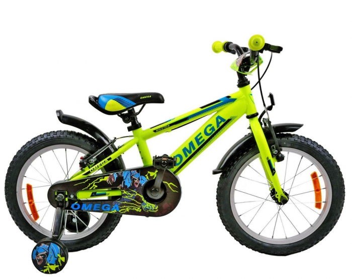 Bicicleta copii 16" OMEGA Master alb, varsta 4-6 ani [1]