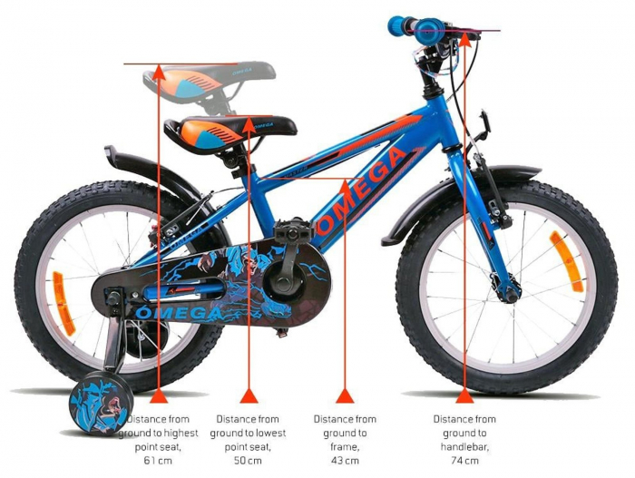 Bicicleta copii 16" OMEGA Master alb, varsta 4-6 ani [7]