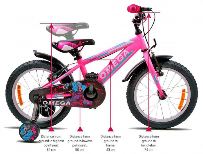 Bicicleta copii 16" OMEGA Master alb, varsta 4-6 ani [7]