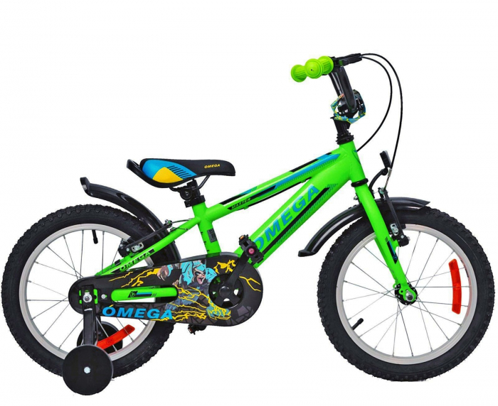 Bicicleta copii 16" OMEGA Master alb, varsta 4-6 ani [1]