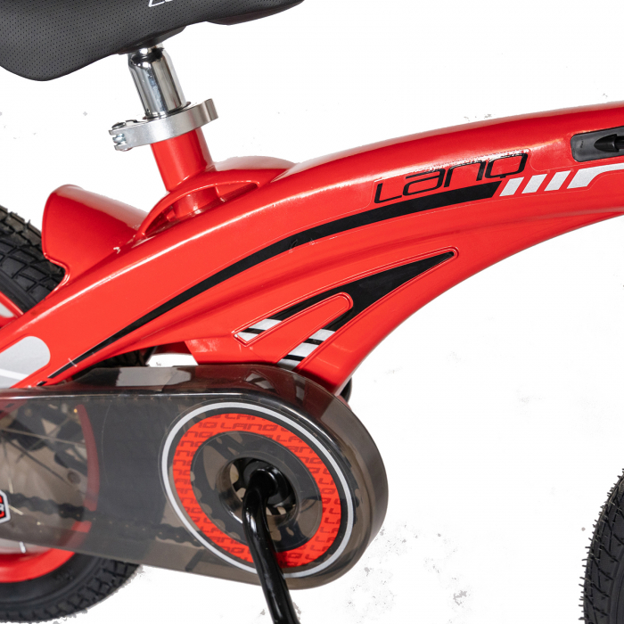Bicicleta copii 16" LANQ, cadru magneziu, rosu, varsta 4-6 ani [8]