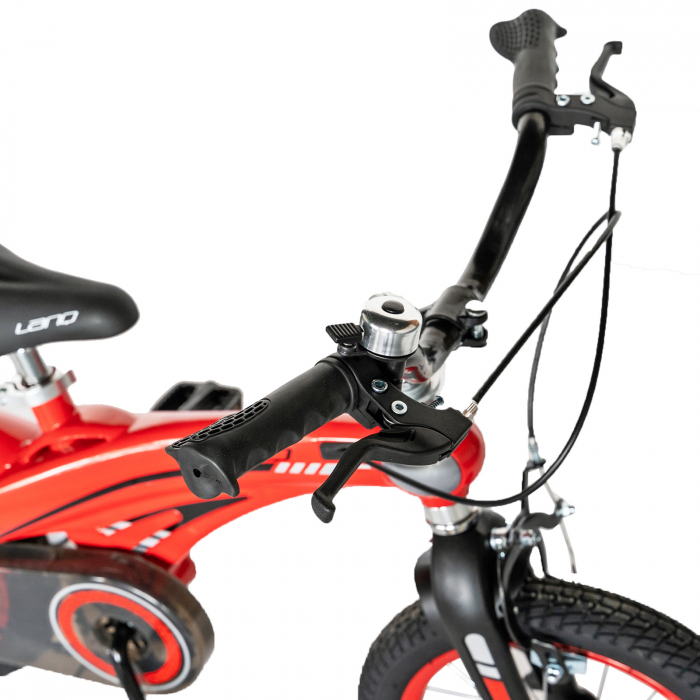 Bicicleta copii 16" LANQ, cadru magneziu, rosu, varsta 4-6 ani [5]