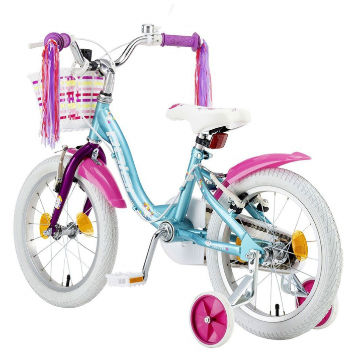 Bicicleta copii 16" POLAR Junior Summer, roz/albastru, varsta 4-6 ani [3]