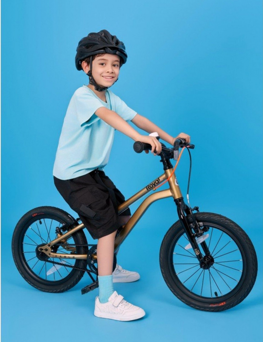 Bicicleta copii 16" ROYAL BABY Kable-Belt, cadru aluminiu SuperLight, transmisie pe curea, albastru,  varsta 4-6 ani [7]