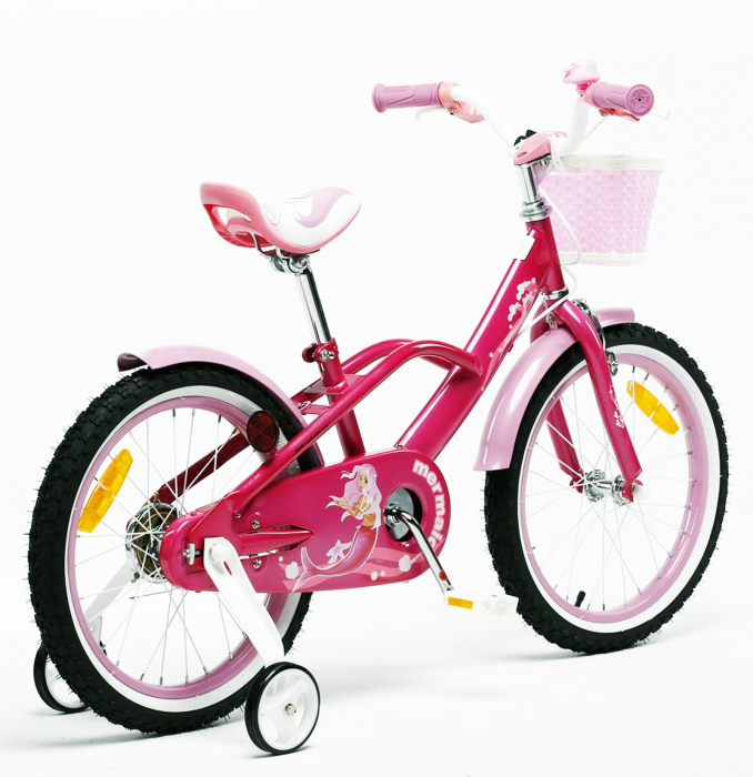 Bicicleta copii 16" ROYAL BABY Mermaid, roz, varsta 4-6 ani [2]