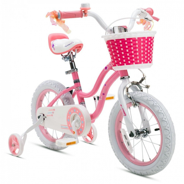 Bicicleta copii 16" ROYAL BABY Star Girl, roz, varsta 4-6 ani [1]