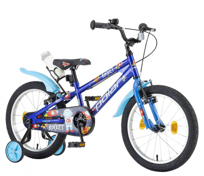 Bicicleta copii 18" POLAR Junior Dino, negru/verde, varsta 5-7 ani [2]