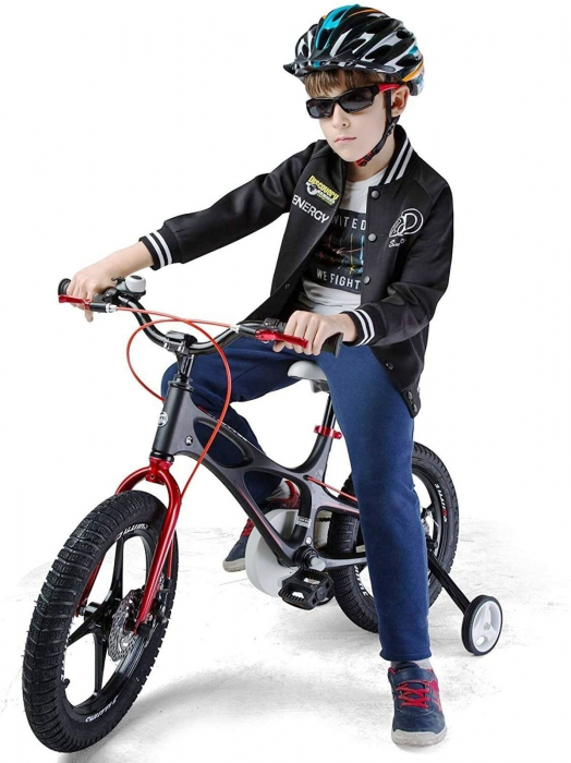 Bicicleta copii 18" ROYAL BABY Space Shuttle, cadru si roti magneziu, alb, varsta 5-7 ani [5]