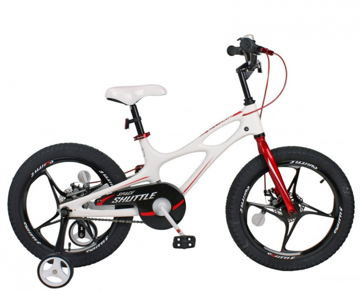 Bicicleta copii 18" ROYAL BABY Space Shuttle, cadru si roti magneziu, alb, varsta 5-7 ani [2]