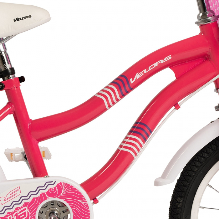 Bicicleta copii 18" VELORS Pony V1804B roz, varsta 5-7 ani [10]