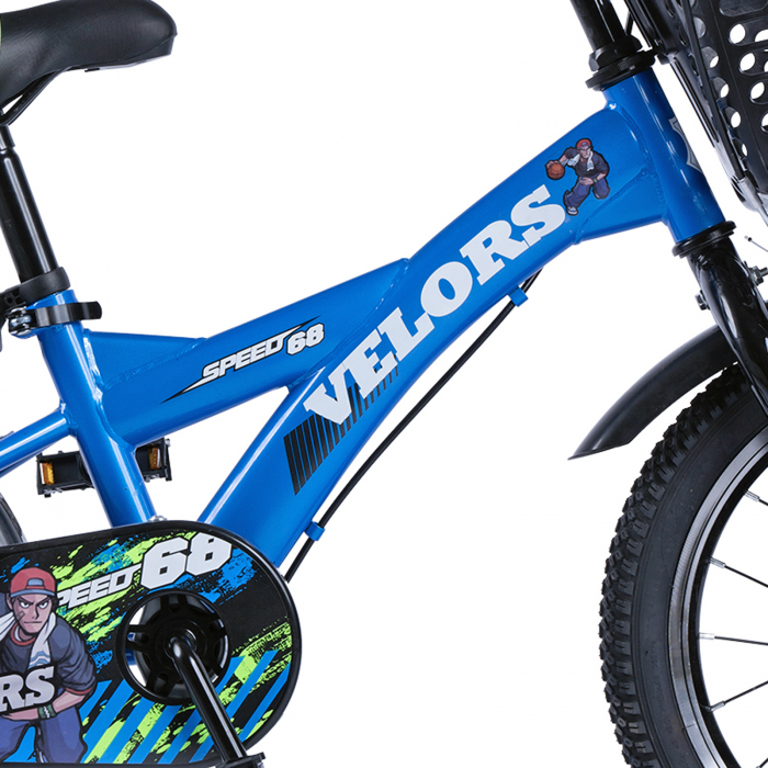 Bicicleta copii 18" VELORS Flash V1803B, albastru, varsta 5-7 ani [10]