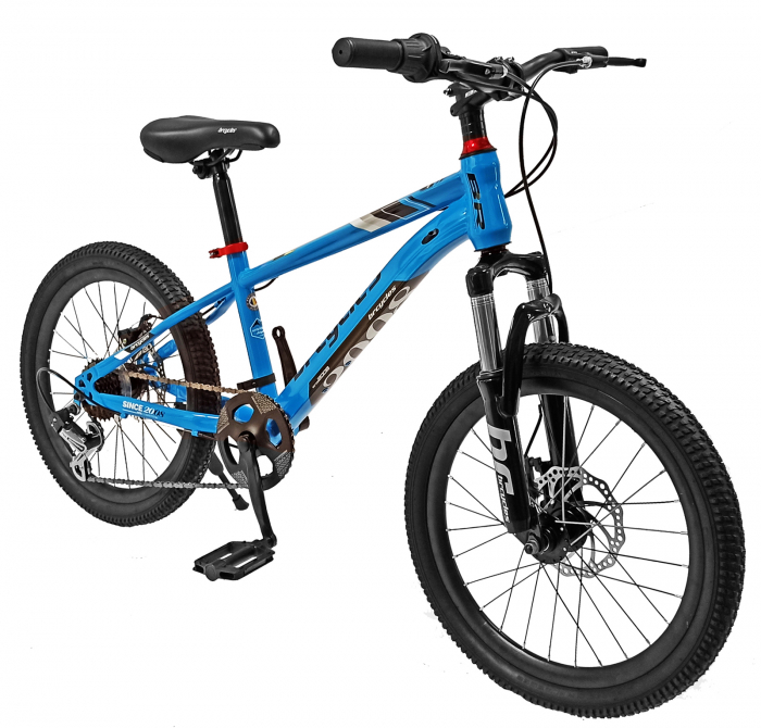 Bicicleta copii 20" BR Inspire, cadru otel 12", manete revoshift, frane disc, 7 viteze, galben/negru, varsta 7-10 ani [2]