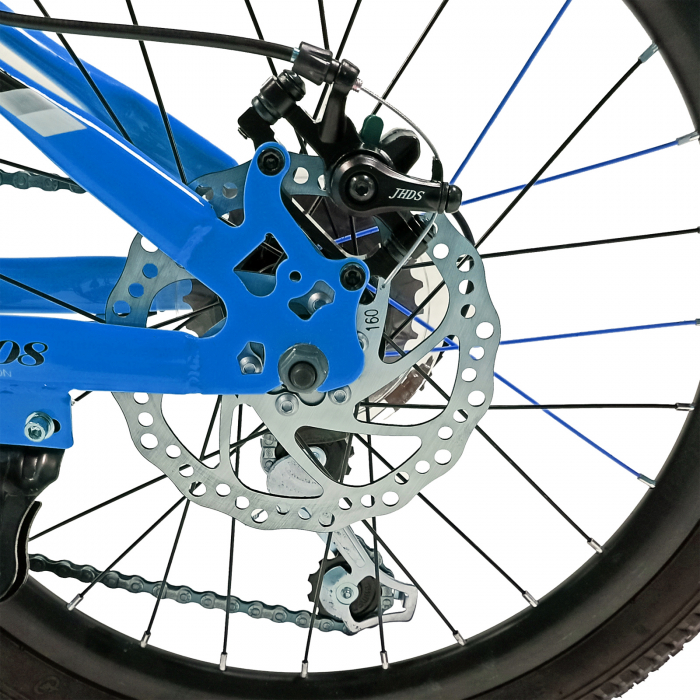 Bicicleta copii 20" BR Inspire, cadru otel 12", manete revoshift, frane disc, 7 viteze, galben/negru, varsta 7-10 ani [5]