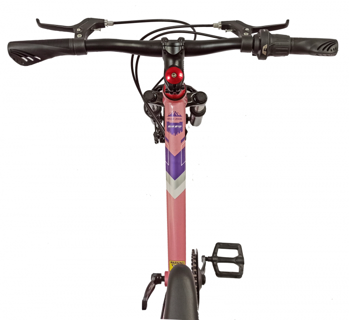 Bicicleta copii 20" BR Inspire, cadru otel 12", manete revoshift, frane disc, 7 viteze, violet/roz, varsta 7-10 ani [6]