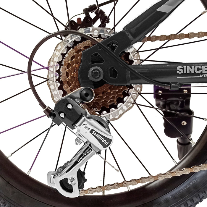 Bicicleta copii 20" BR Tornado, cadru aluminiu 12", manete revoshift, frane disc, 7 viteze, varsta 7-10 ani  [10]