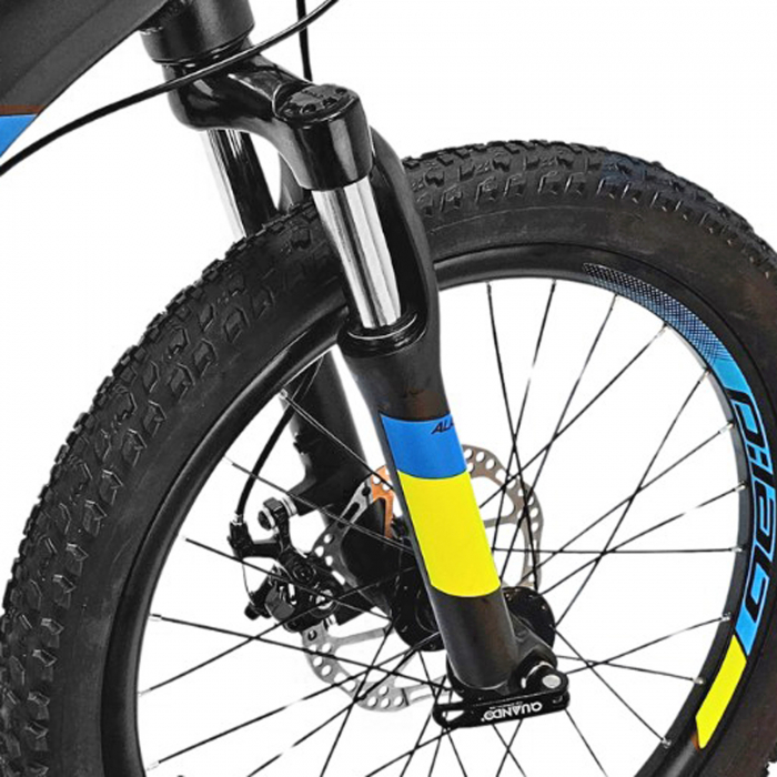 Bicicleta copii 20" DEVRON Alaska 20, cadru aluminiu, frane disc, 6 viteze, negru/albastru, varsta 7-10 ani [5]