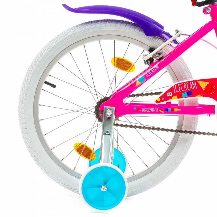 Bicicleta copii 20" DHS Junior Icecream, roz/mov, varsta 7-10 ani [7]