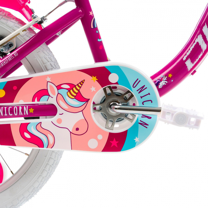 Bicicleta copii 20" DHS Junior Unicorn, fucsia, varsta 7-10 ani [6]