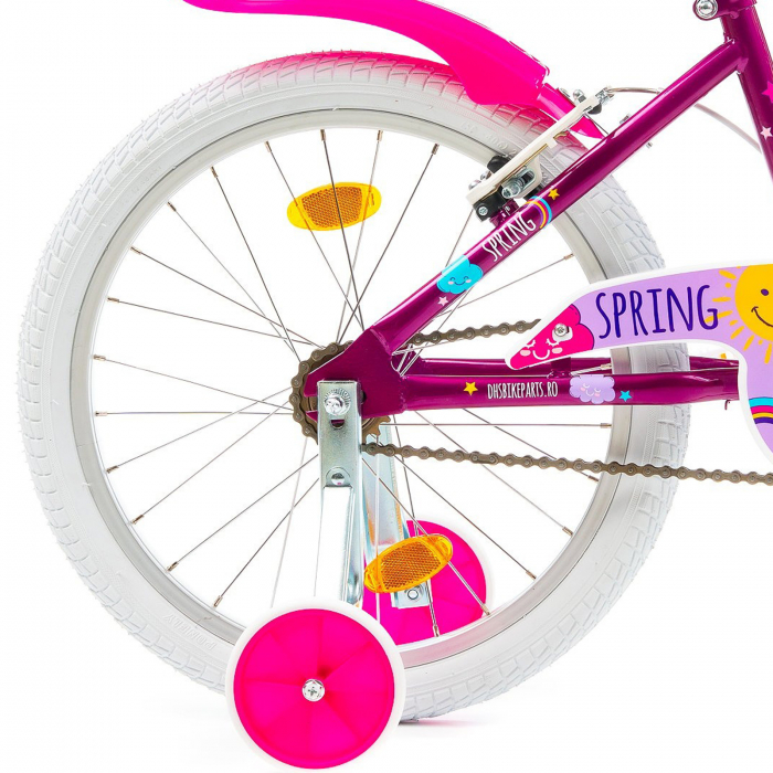 Bicicleta copii 20" DHS Junior Spring, mov/roz, varsta 7-10 ani [7]