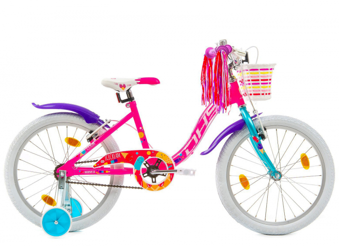 Bicicleta copii 20" DHS Junior Icecream, roz/mov, varsta 7-10 ani [2]