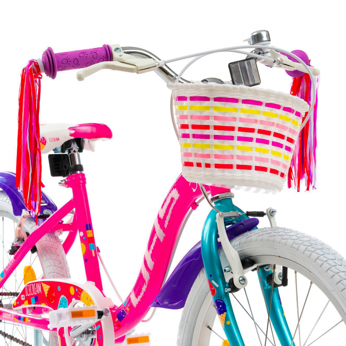 Bicicleta copii 20" DHS Junior Icecream, roz/mov, varsta 7-10 ani [5]