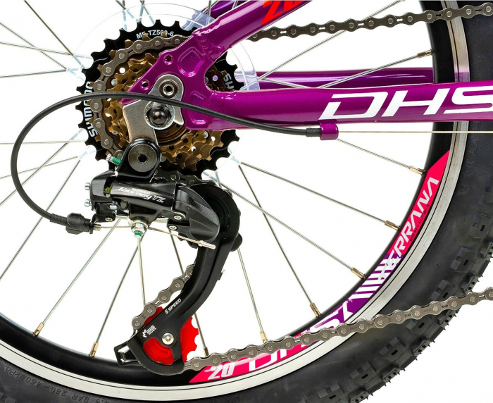 Bicicleta copii 20" DHS Terrana 2023, cadru aluminiu, manete RevoShift, frane V-Brake, 6 viteze, varsta 7-10 ani [6]