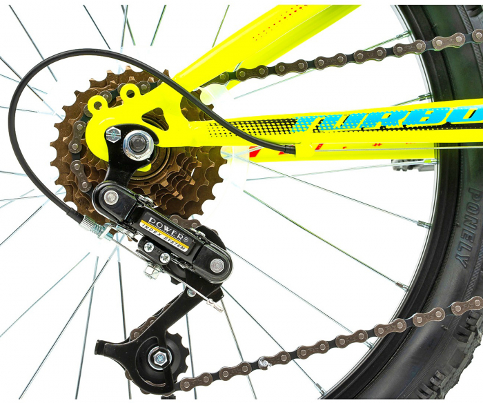 Bicicleta copii 20" DHS Turbo 200, cadru otel, frane V-Brake, 6 viteze, varsta 7-10 ani [7]