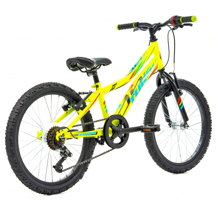 Bicicleta copii 20" DHS Turbo 200, cadru otel, frane V-Brake, 6 viteze, varsta 7-10 ani [3]