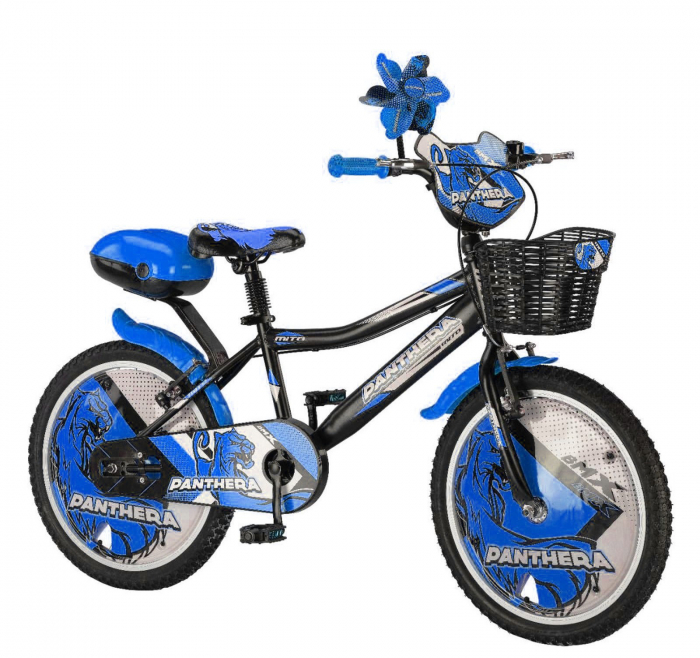 Bicicleta copii 20" MITO Panthera, negru/verde, varsta 7-10 ani [1]