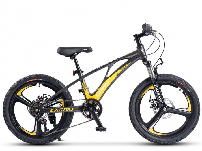 Bicicleta copii 20" MTB-HT CARPAT C20343, jante magneziu, cadru aluminiu 8.5", 7 viteze, varsta 7-10 ani [2]