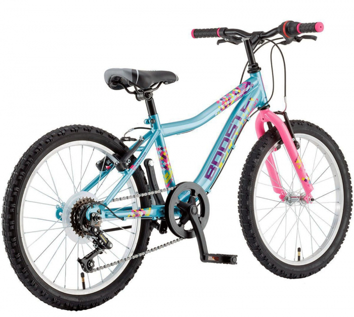 Bicicleta copii 20" POLAR Booster Plasma 200, cadru otel, frane V-Brake, 6 viteze, albastru, varsta 7-10 ani [3]