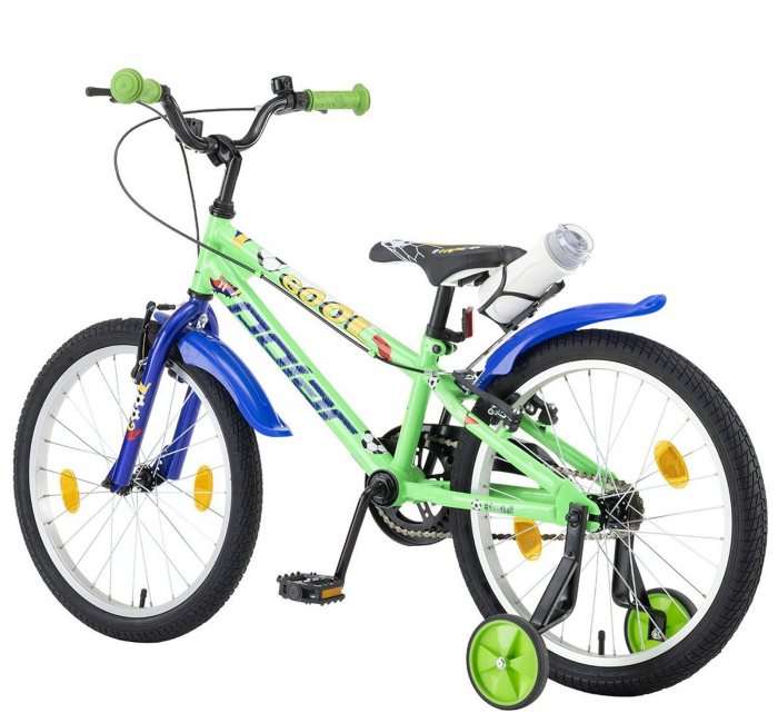 Bicicleta copii 20" POLAR Junior Dino, negru/verde, varsta 7-10 ani [3]