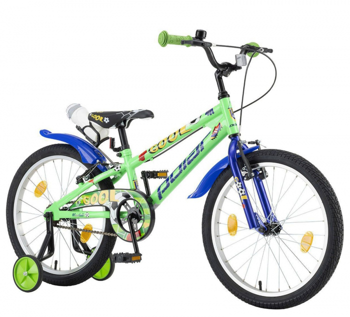 Bicicleta copii 20" POLAR Junior Dino, negru/verde, varsta 7-10 ani [2]