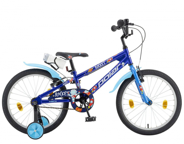 Bicicleta copii 20" POLAR Junior Dino, negru/verde, varsta 7-10 ani [1]