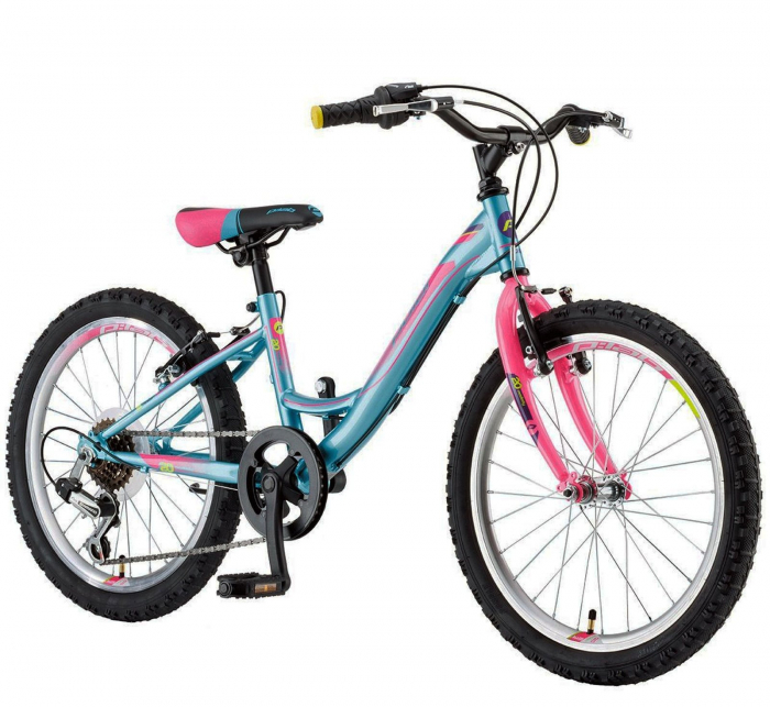 Bicicleta copii 20" POLAR Modesty 20, cadru otel, frane V-Brake, 6 viteze, rosu, varsta 6-9 ani [2]