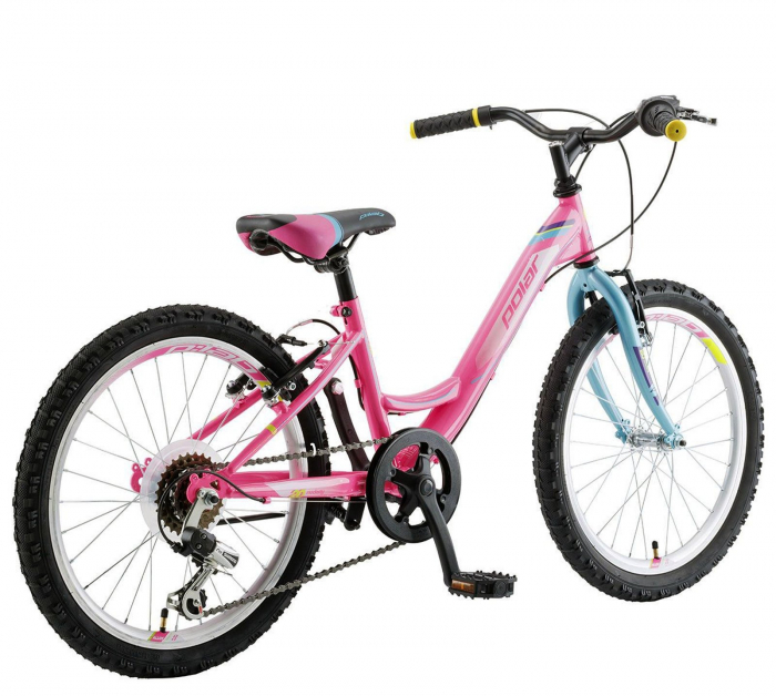 Bicicleta copii 20" POLAR Modesty 20, cadru otel, frane V-Brake, 6 viteze, rosu, varsta 6-9 ani [3]