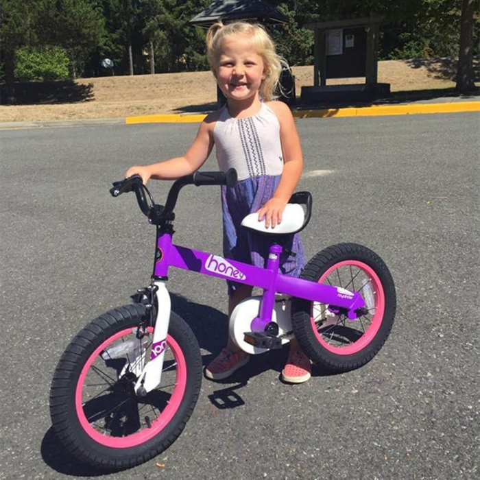 Bicicleta copii 14" ROYAL BABY Honey, mov, varsta 3-5 ani [7]