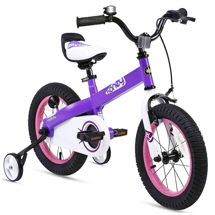 Bicicleta copii 14" ROYAL BABY Honey, mov, varsta 3-5 ani [4]