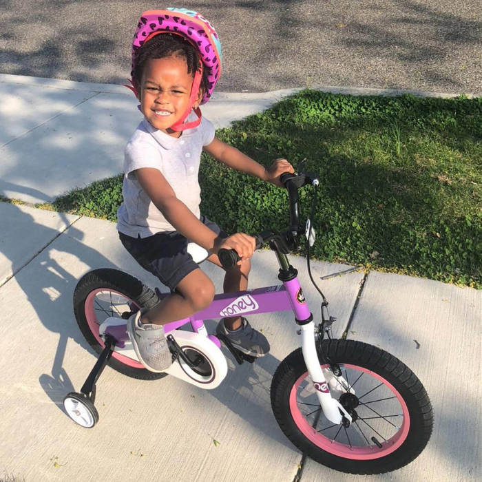 Bicicleta copii 14" ROYAL BABY Honey, mov, varsta 3-5 ani [8]