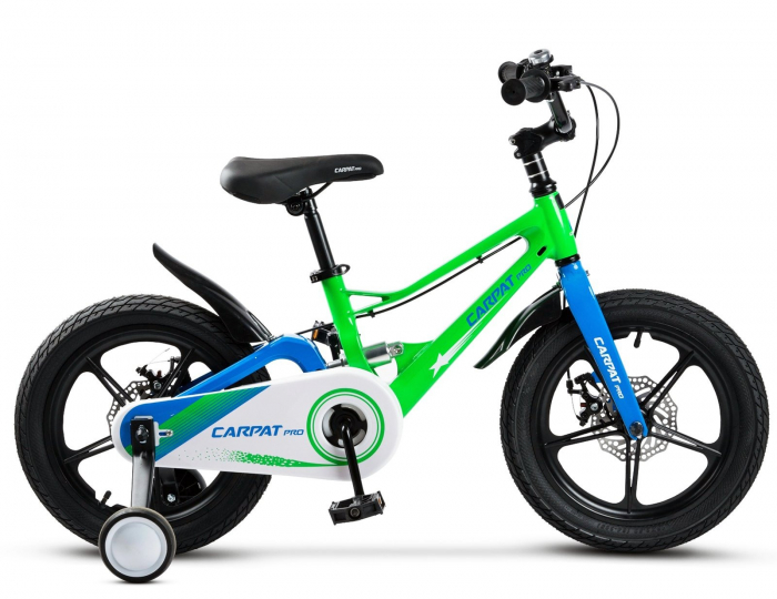 Bicicleta copii 18" CARPAT Pro 18144, cadru aluminiu full-suspension, jante magneziu, frane disc, varsta 5-7 ani [2]