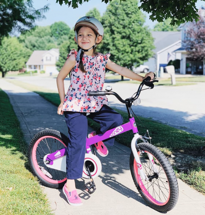 Bicicleta copii 18" ROYAL BABY Honey, mov, varsta 5-7 ani [10]