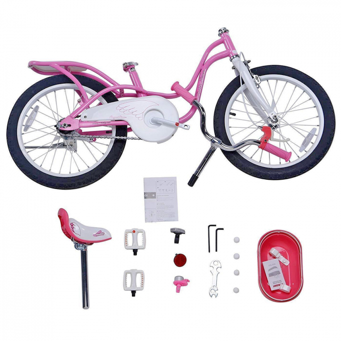 Bicicleta copii 18" ROYAL BABY Little Swan, roz, varsta 5-7 ani [8]