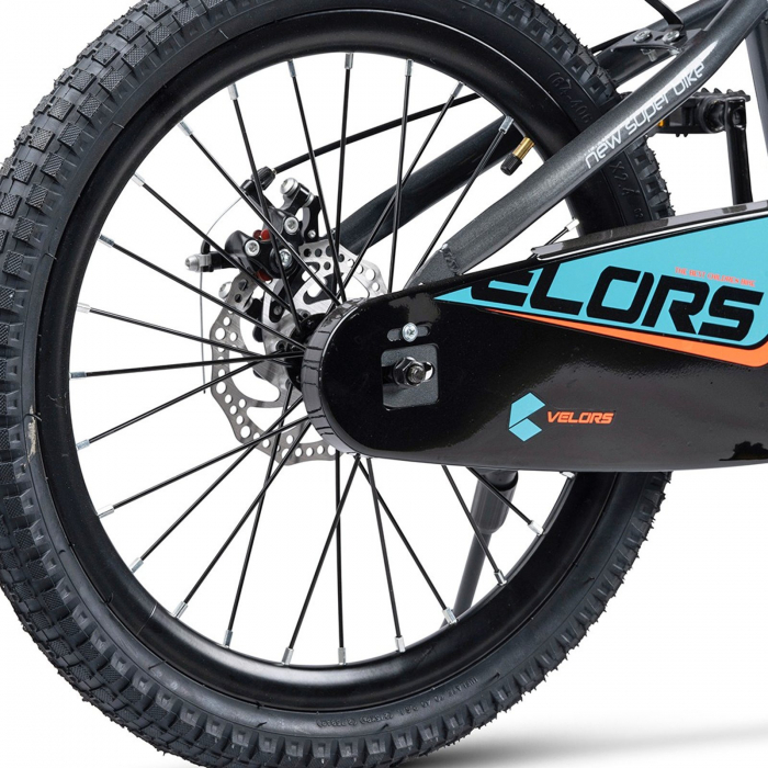 Bicicleta copii 20" VELORS 20345, frane disc, single speed, gri/portocaliu, varsta 7-10 ani [6]