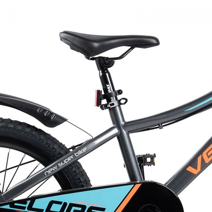 Bicicleta copii 20" VELORS 20345, frane disc, single speed, gri/portocaliu, varsta 7-10 ani [8]
